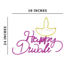 Festival of Lights with this Happy Diwali LED Neon Light