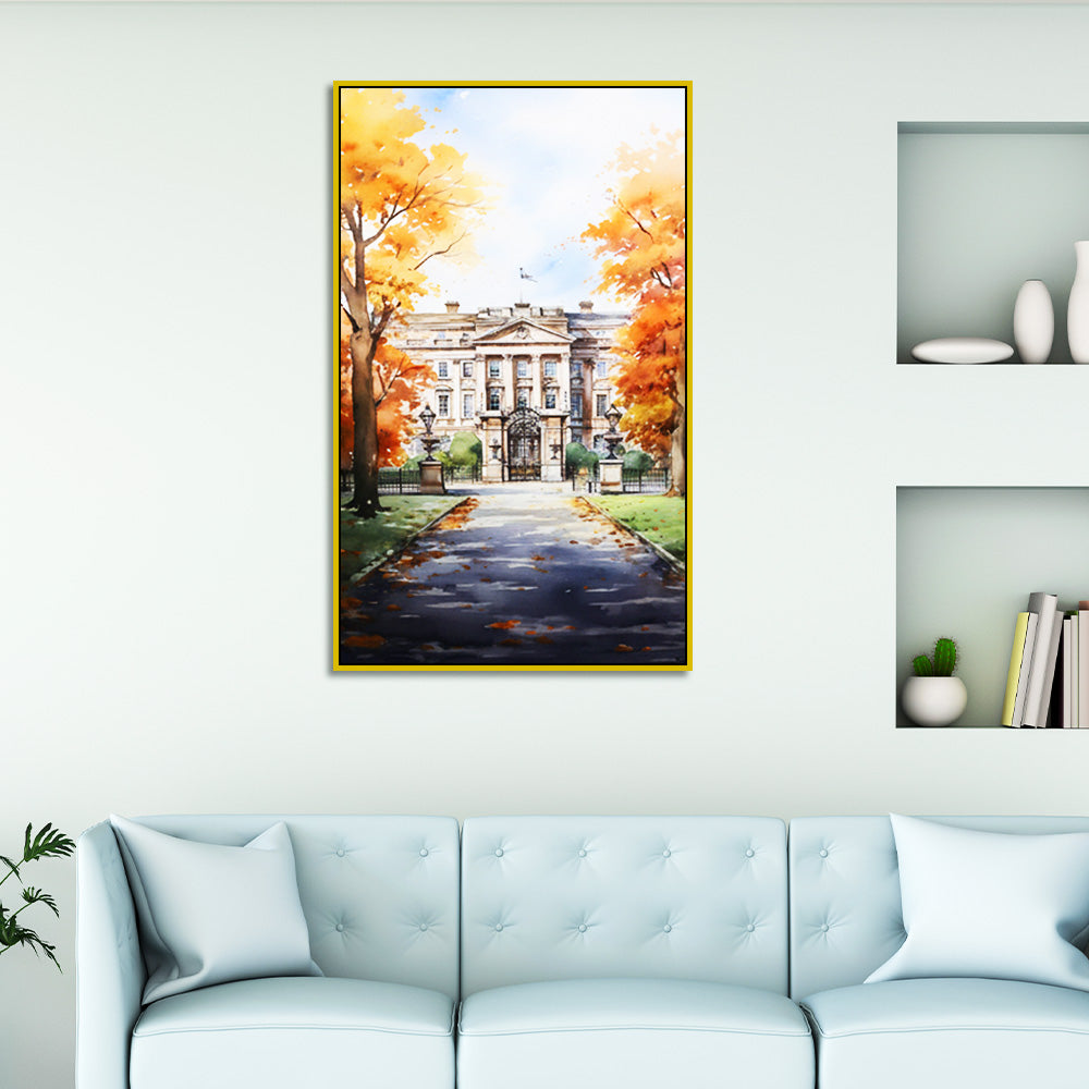Buckingham Palace in Autumn by Vintage London