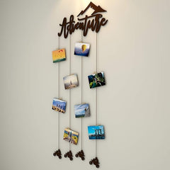 Adventure Wood Photo Frame with Clips