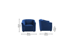 Blue Latonia Accent Chair