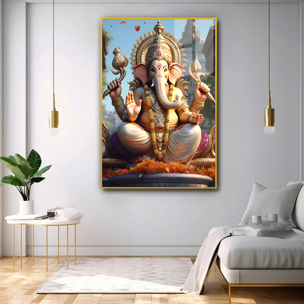 Spiritual Ganesha Acrylic Wall Paintings & Arts