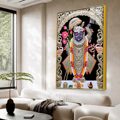 Beautiful Shreenath Ji Maharaj Acrylic Painting