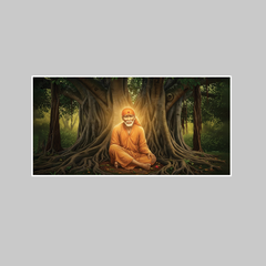 Shirdi Sai Baba Om Sai Ram Canvas Printed Wall Paintings & Art
