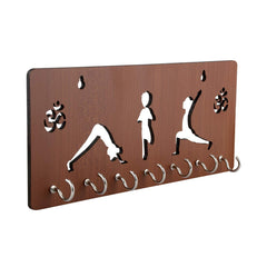 Om With Yoga Unique Design Wall-Mounted Key Holder for Home Wall