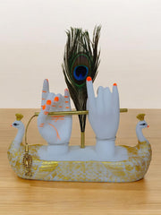 Krishna Hand showpiece with Flute for Home Decor and Gift Decorative Item for livingroom