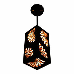 Swirl Bloom Pendant - Handcrafted Wooden Hanging Light