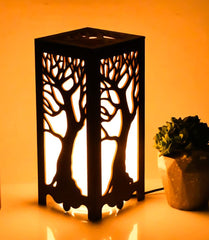 Vellar's Whispering Trees Table Lamp - Handcrafted Wooden Design