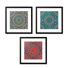 Mandala Pattern Frame Set of 3