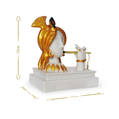 Krishna Hand Modern Art Showpiece with Flute for Living Room Home Decor Office Gifts