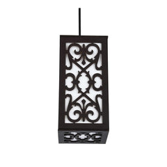 Elegant Carved Wood Pendant Light for Home Décor