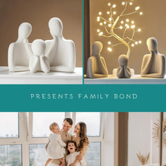 Couple Family Statue | Ceramic Thinker Sculpture | Home Decor Items for Living Room Show Piece 