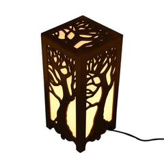 Vellar's Whispering Trees Table Lamp - Handcrafted Wooden Design