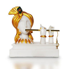 Krishna Hand Modern Art Showpiece with Flute for Living Room Home Decor Office Gifts