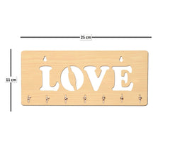 Love Text Unique Design Wall-Mounted Key Holder for Home Wall
