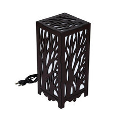 Decorative Wooden Table Lamp with Tree Motif