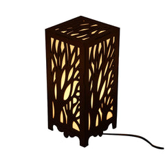 Decorative Wooden Table Lamp with Tree Motif