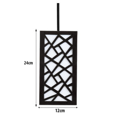 Contemporary Geometric Wood Hanging Lamp