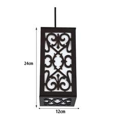 Elegant Carved Wood Pendant Light for Home Décor