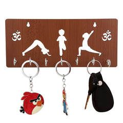 Om With Yoga Unique Design Wall-Mounted Key Holder for Home Wall