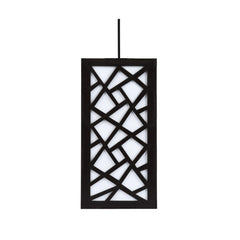 Contemporary Geometric Wood Hanging Lamp