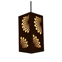 Swirl Bloom Pendant - Handcrafted Wooden Hanging Light