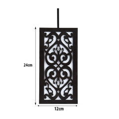 Carved Scroll Pattern Wooden Pendant Light - Decorative Hanging Lamp