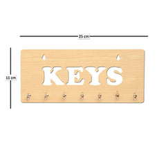 Keys Text Unique Design Wall-Mounted Key Holder for Home Wall