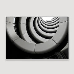 Contemporary Architectural underside Balconies view Framed Wall Art