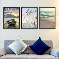 Coastal Beach Wall Frame Set of 3