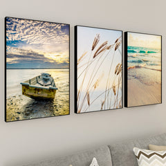 Coastal Beach Wall Frame Set of 3