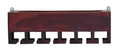 Dark Red Mahagony Wood Wall Mounted Bar Cabinet
