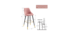 Pink Color Davan Bar Stool