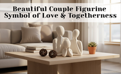 Abstract White Family Sculpture - Modern Minimalist Home Decor Showpiece