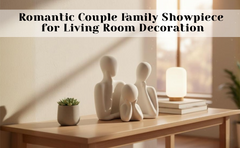 Abstract White Family Sculpture - Modern Minimalist Home Decor Showpiece