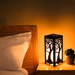 Decorative Wooden Table Lamp - Elegant Tree Design Wood Hanging Lights