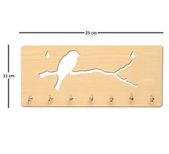 Modern Bird on Branch Unique Design Wall-Mounted Key Holder for Home Wall