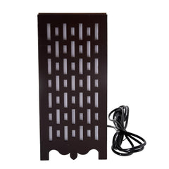 Stylish Wooden Table Lamp with Abstract Line Design