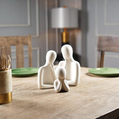 Couple Family Statue | Ceramic Thinker Sculpture | Home Decor Items for Living Room Show Piece 