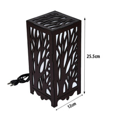 Decorative Wooden Table Lamp with Tree Motif