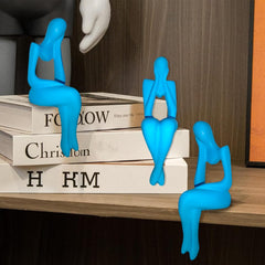 Decorative Abstract Thinker Men Statue showpiece Set -3