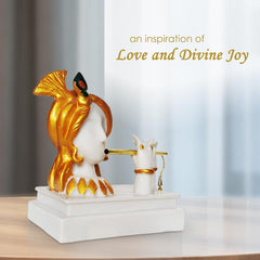 Krishna Hand Modern Art Showpiece with Flute for Living Room Home Decor Office Gifts