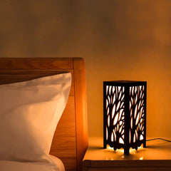Decorative Wooden Table Lamp with Tree Motif