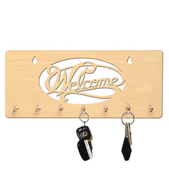 Welcome Unique Design Wall-Mounted Wooden Key Holder for Home Wall