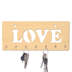 Love Text Unique Design Wall-Mounted Key Holder for Home Wall