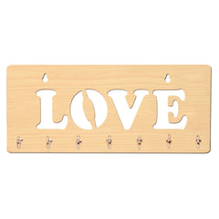Love Text Unique Design Wall-Mounted Key Holder for Home Wall