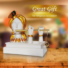 Krishna Hand Modern Art Showpiece with Flute for Living Room Home Decor Office Gifts