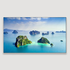 Green Lush Tropical Island Phuket Framed Wall Art