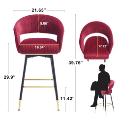 Burgundy  Mixoy Bar Stool