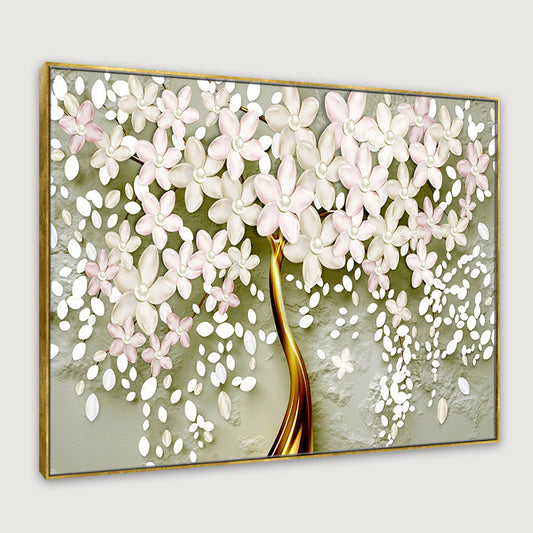 Seasonal Flower Fall Canvas Wall Painting