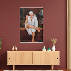 Shirdi Sai Baba Divine Energy Wall Art Decoration